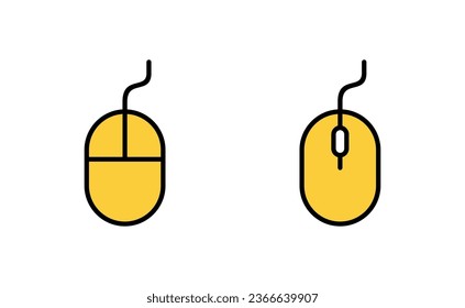 Mouse icon set for web and mobile app. click sign and symbol. pointer icon vector.