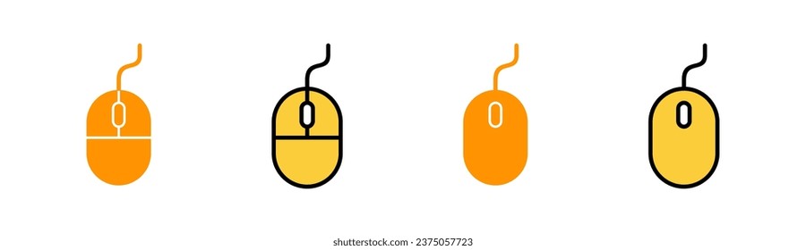 Mouse icon set for web and mobile app. click sign and symbol. pointer icon vector.