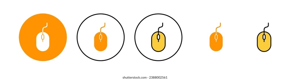 Mouse icon set for web and mobile app. click sign and symbol. pointer icon vector.