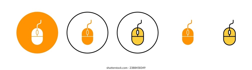 Mouse icon set for web and mobile app. click sign and symbol. pointer icon vector.