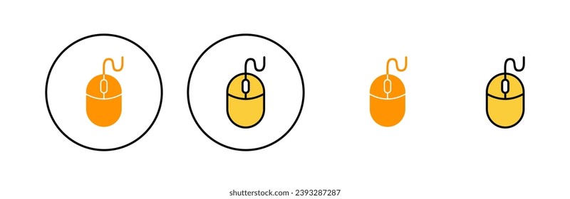 Mouse icon set for web and mobile app. click sign and symbol. pointer icon vector.