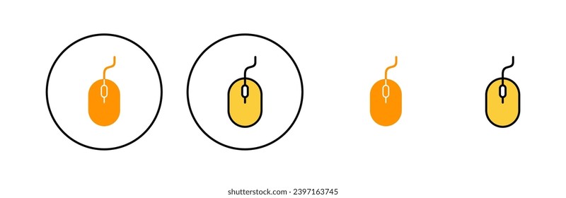 Mouse icon set for web and mobile app. click sign and symbol. pointer icon vector.