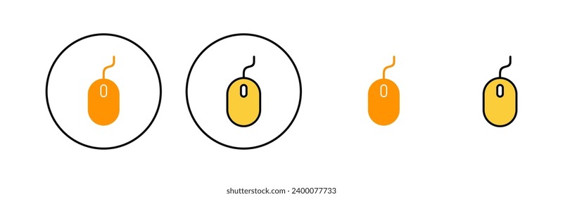 Mouse icon set for web and mobile app. click sign and symbol. pointer icon vector.