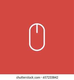 mouse icon. sign design. red background