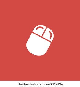 mouse icon. sign design. red background