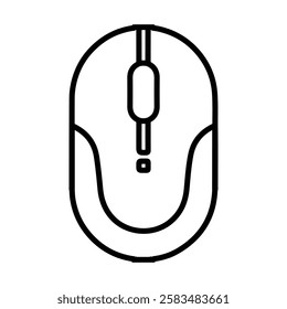 mouse icon simple filled symbol vector