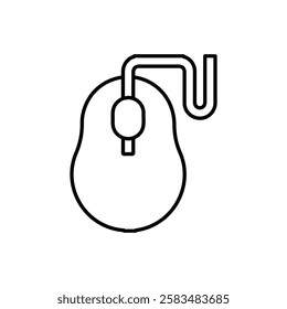 mouse icon simple filled symbol vector