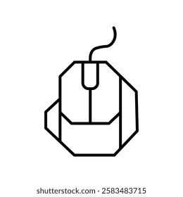 mouse icon simple filled symbol vector