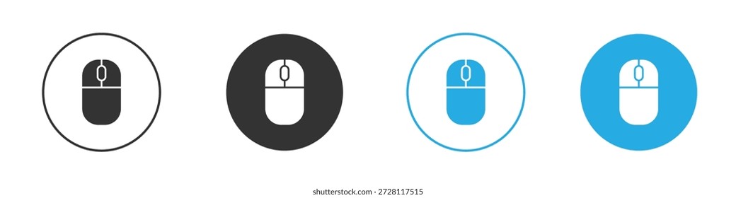 Icono del ratón. ilustración simple diseño gráfico negro doodle