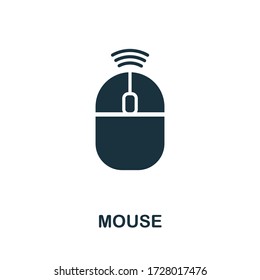 Icono del ratón. Ilustración simple de la colección de dispositivos inalámbricos. Icono de ratón creativo para diseño web, plantillas, infografías y más