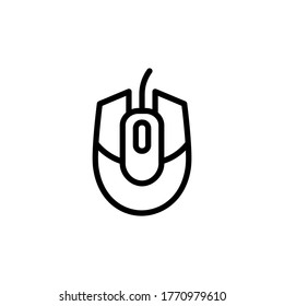 Mouse icon. Simple line, outline vector elements of video game icons for ui and ux, website or mobile application