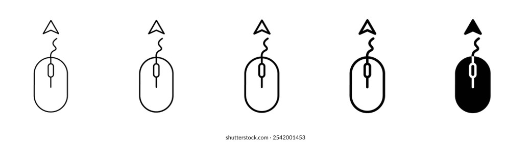 mouse up icon Simple outline illustration