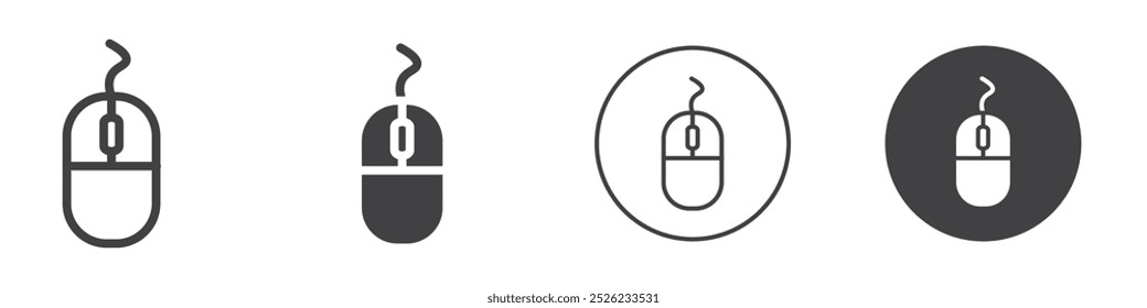 Mouse icon Simple outline vector logo