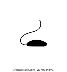 Mouse icon. Simple style computer technology poster background symbol. Mouse brand logo design element. Mouse t-shirt printing. Vector for sticker.