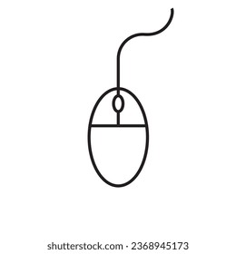 mouse icon stroke outline vector illustration eps