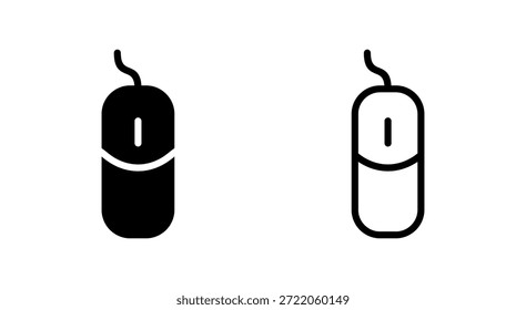 Símbolo do ícone do mouse para aplicativos e sites. clique em sinal e símbolo. ícone do ponteiro vetor.