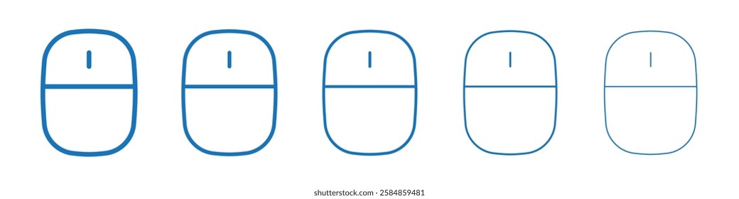 Mouse icon Symbol collection thin outline set