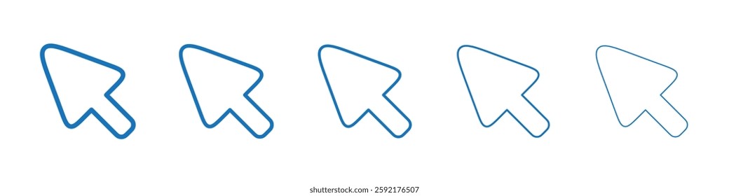 Mouse icon Symbol collection thin outline set