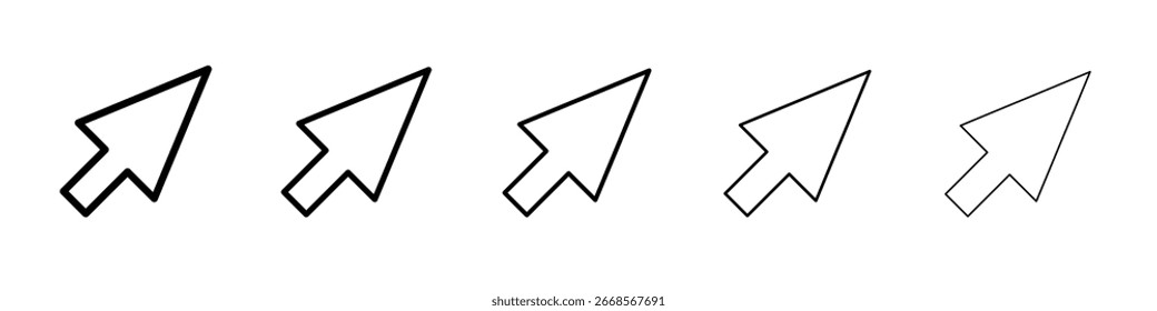 Concepto de símbolo de icono de ratón para Diseño web. icono de Vector de línea simple. ilustración de logotipo.