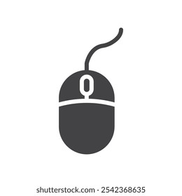Mouse icon Symbol mark in filled style