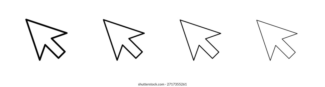 Conjunto de pictogramas de iconos de ratón