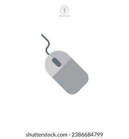 Icono del ratón Ilustración vectorial aislada en fondo blanco