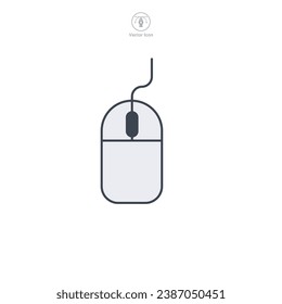 Mouse icon symbol vector illustration isolated on white background