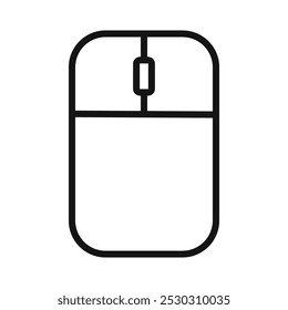 Mouse icon Thin line art isolated