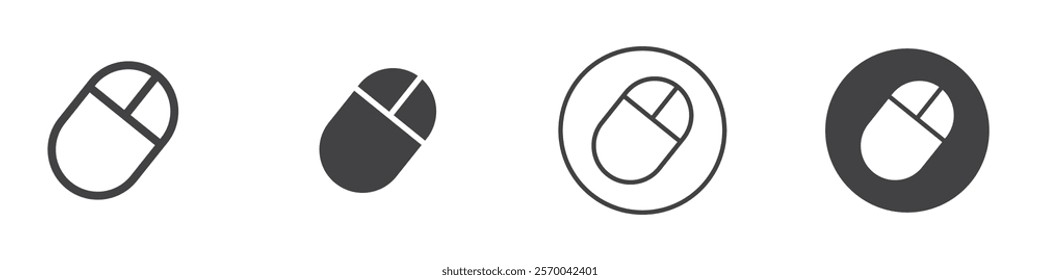 Mouse icon Thin line art isolated