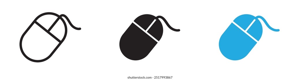 Ilustración de línea delgada de icono de ratón