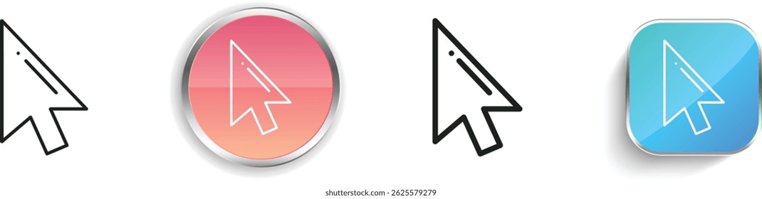mouse icon. Thin Linear, Regular and Button Style Design Isolated On White Background
