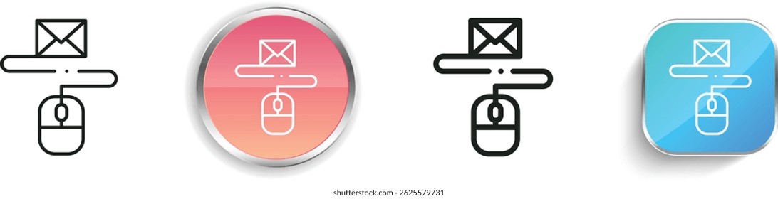 mouse icon. Thin Linear, Regular and Button Style Design Isolated On White Background