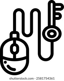 mouse icon. Thin Linear Style Design Isolated On White Background