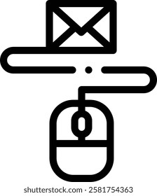 mouse icon. Thin Linear Style Design Isolated On White Background