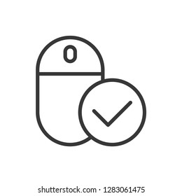 Mouse icon. Tick symbol modern, simple, vector, icon for website design, mobile app, ui. Vector Illustration