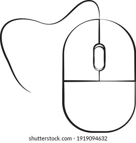 Mouse icon with transparent background. Logo vector design.