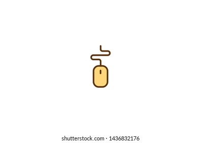 Mouse icon in trendy flat style isolated on white background. Mouse symbol. Vector illustration