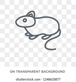 Mouse icon. Trendy flat vector Mouse icon on transparent background from animals collection. High quality filled Mouse symbol use for web and mobile