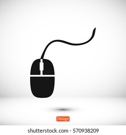 mouse icon, vector best flat icon, EPS