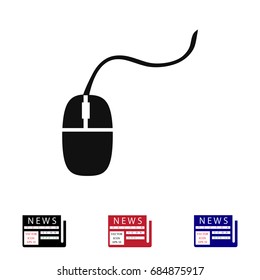 mouse icon, vector best flat icon, EPS
