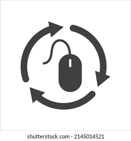 Mouse icon vector. click icon vector. pointer icon vector.