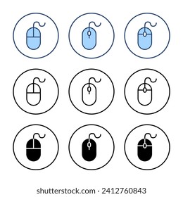 Mouse icon vector. click sign and symbol. pointer icon vector.