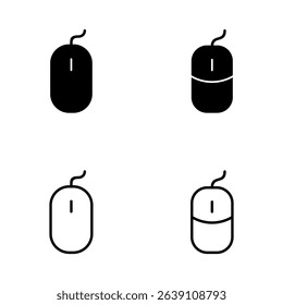 Mouse icon vector. click sign and symbol. pointer icon vector.