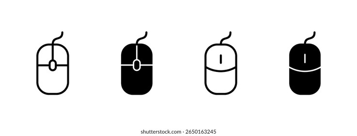 Mouse icon vector. click sign and symbol. pointer icon vector.