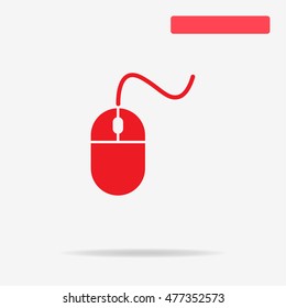 Mouse icon. Vector concept illustration for design.