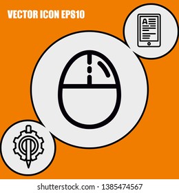 Mouse icon vector eps10 illustration