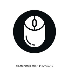 Mouse icon vector flat illustration