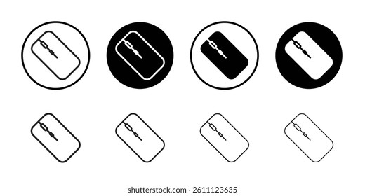 Mouse icon Vector flat thin line illustration