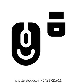 mouse icon. vector glyph icon for your website, mobile, presentation, and logo design.