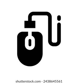 icono de ratón. icono de glifo vectorial para su sitio web, móvil, presentación y diseño de logotipo.
